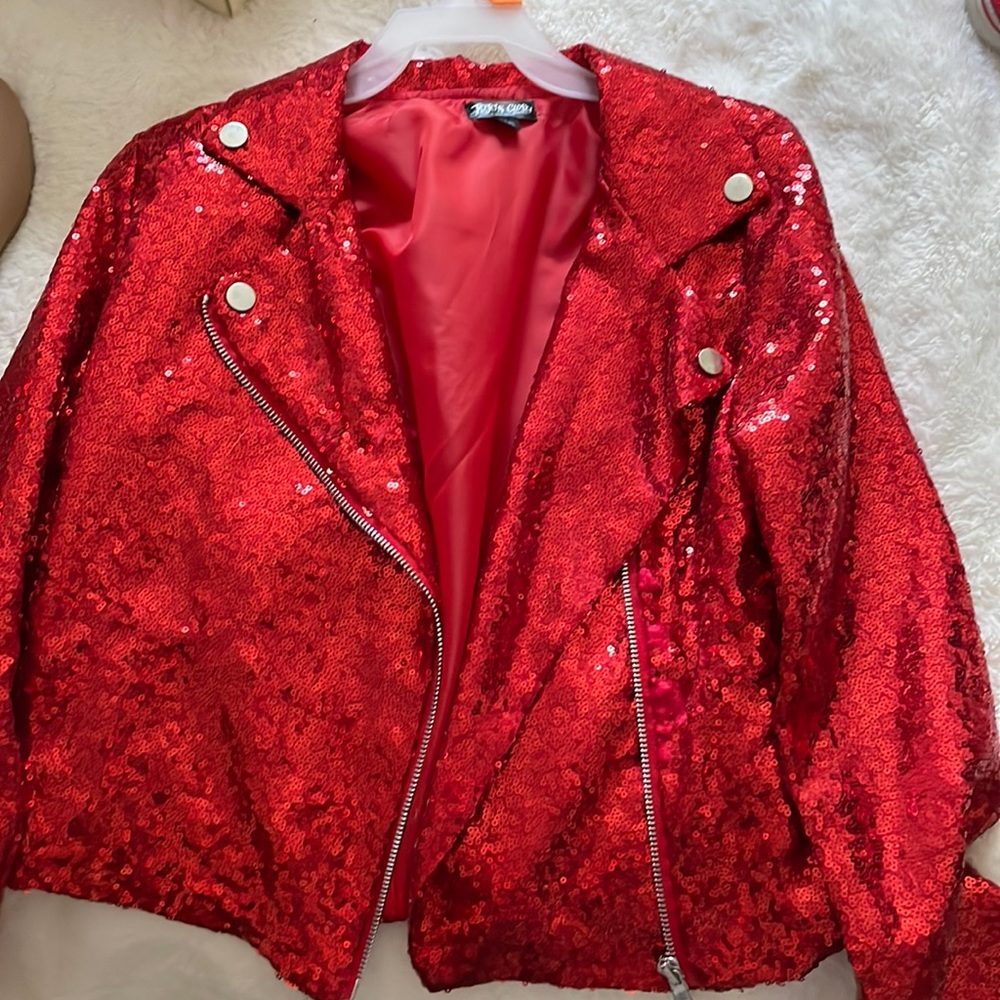Red Sequin JoJo Jacket